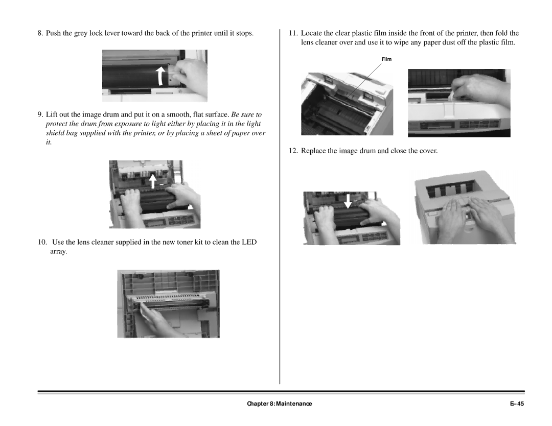 ALFA 20DX manual Maintenance 