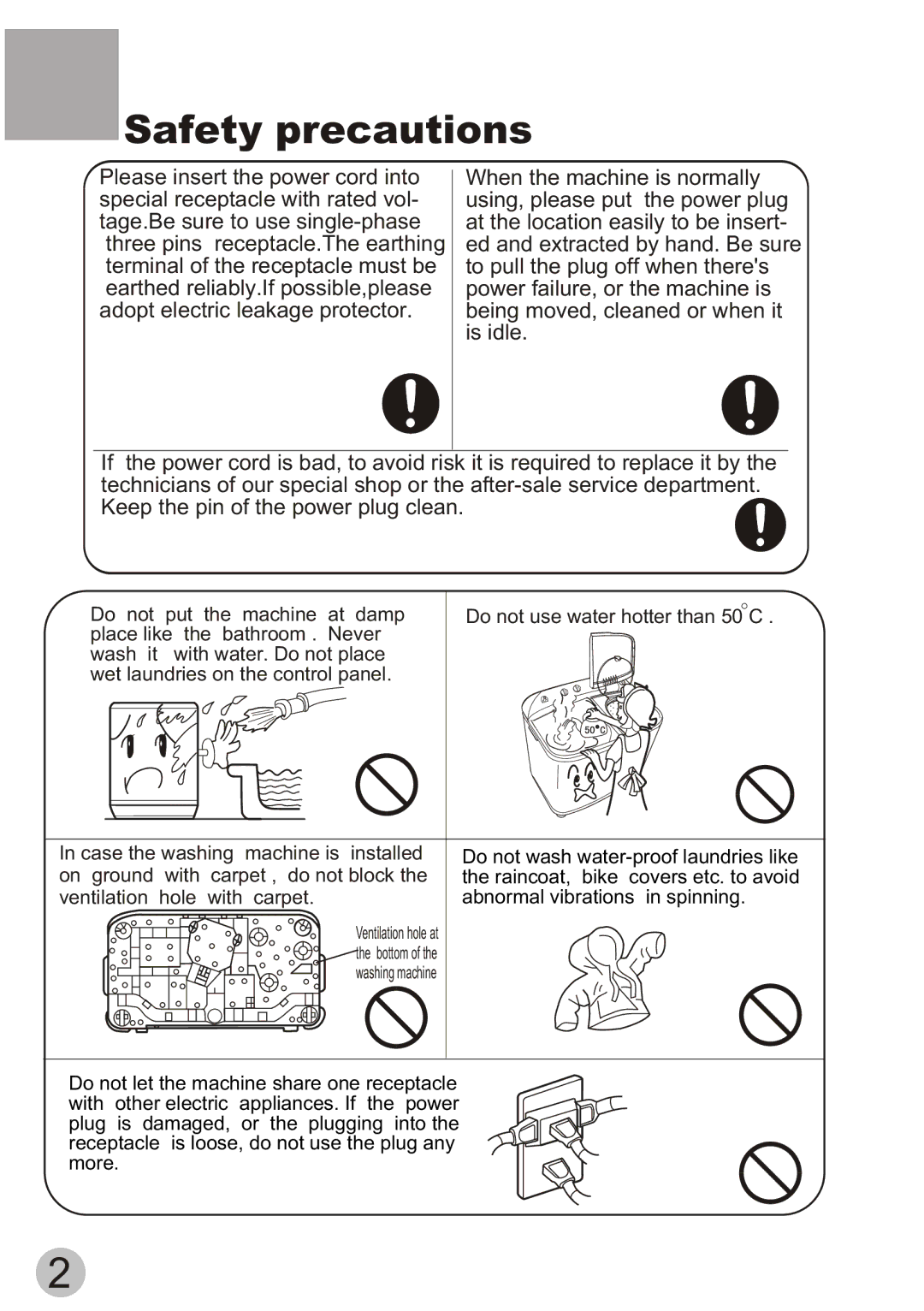 ALFA 40-MS user manual Safety precautions 