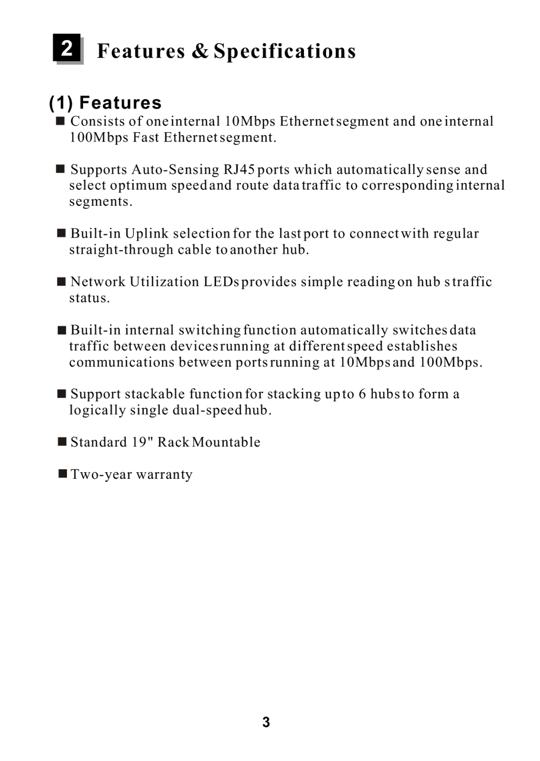 ALFA ADH16SB, ADH32SB, ADH24SB manual Features & Specifications 