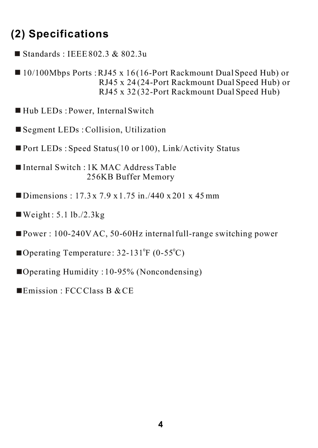 ALFA ADH32SB, ADH16SB, ADH24SB manual Specifications 