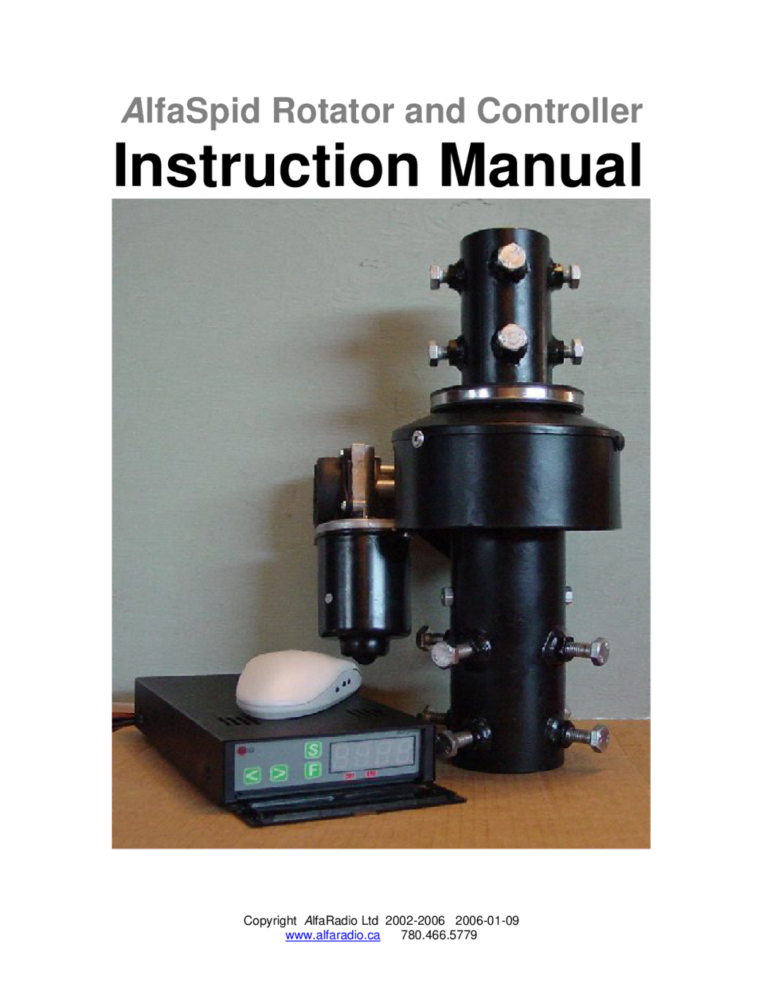 ALFA SPID ROTATOR AND CONTROLLER instruction manual AlfaSpid Rotator and Controller 