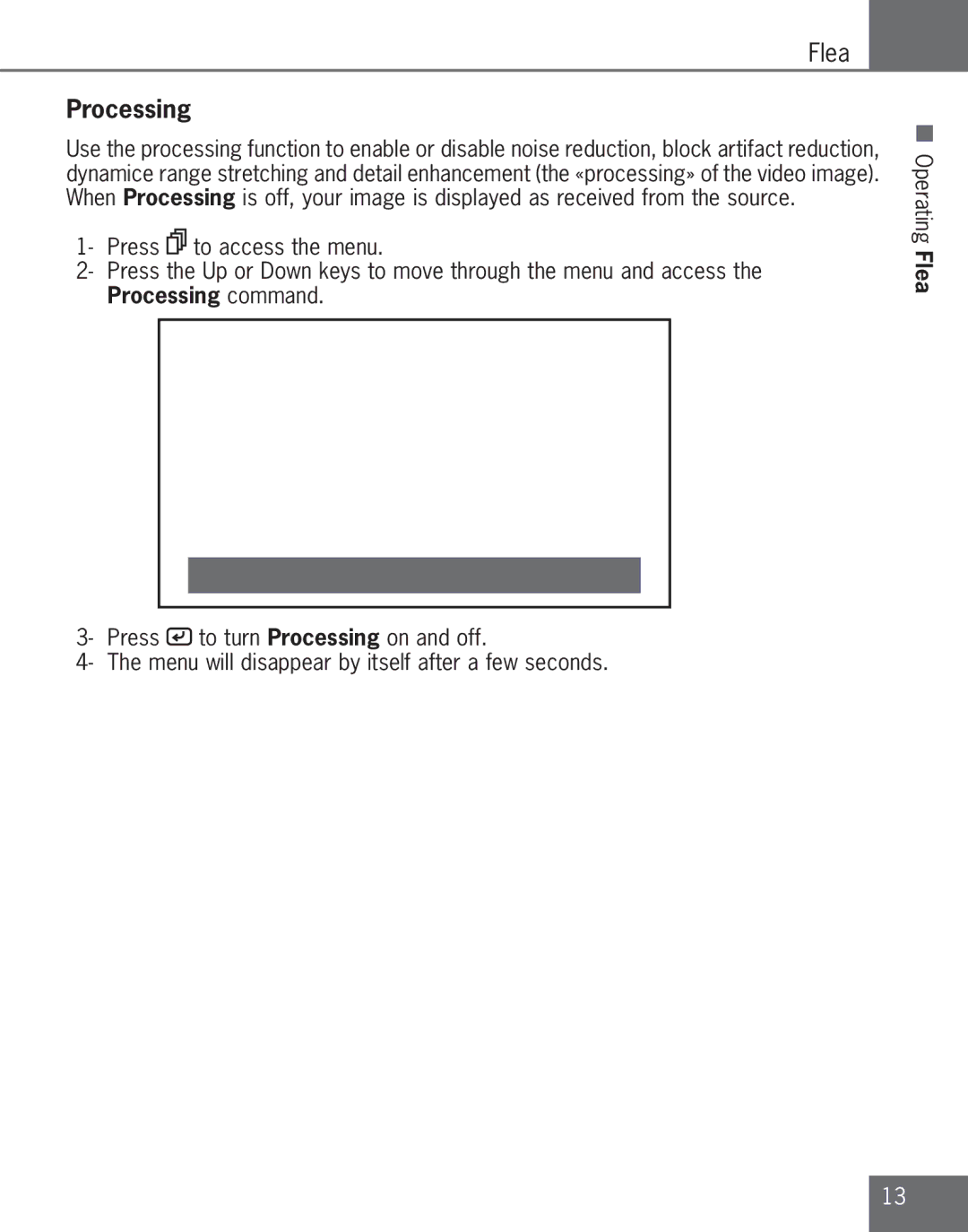 Algolith C3012-8001-200 manual Processing command 