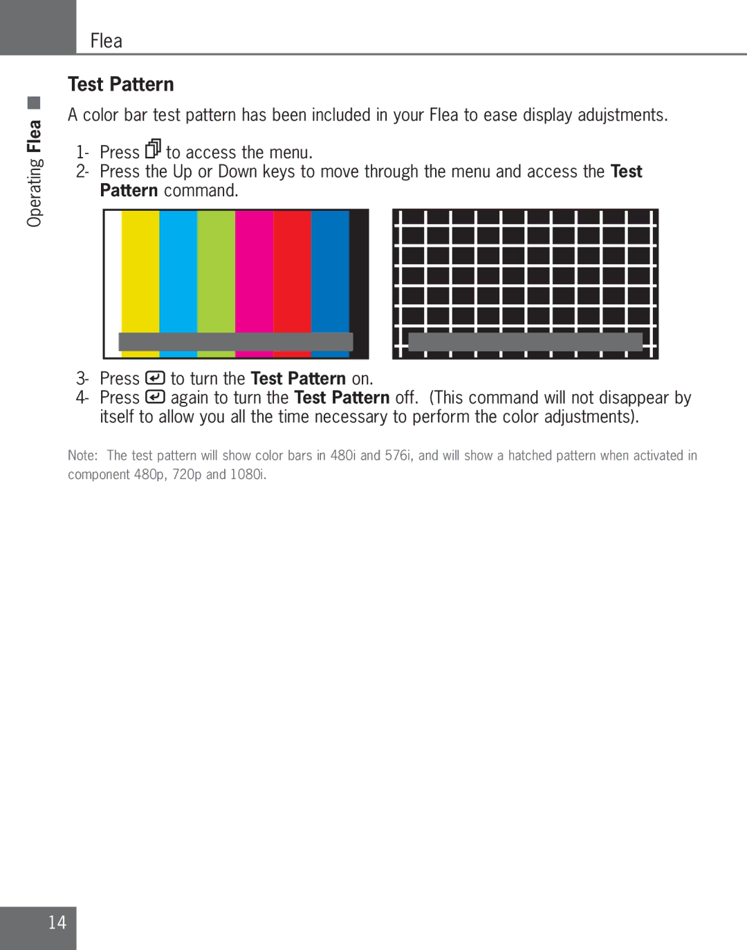 Algolith C3012-8001-200 manual Test Pattern, Pattern command 