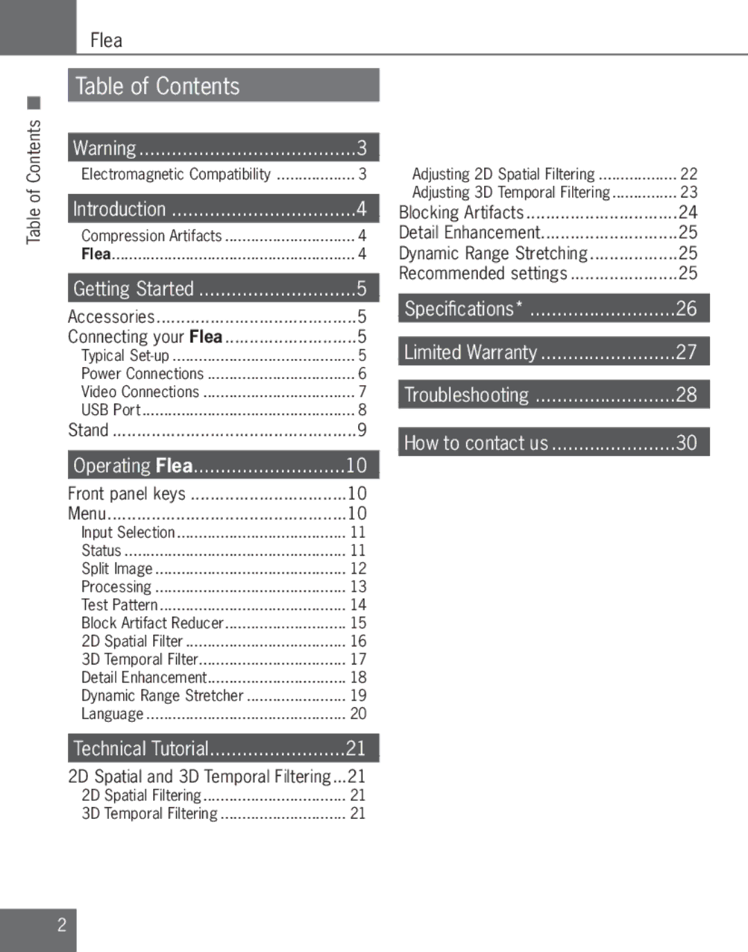 Algolith C3012-8001-200 manual Table of Contents 