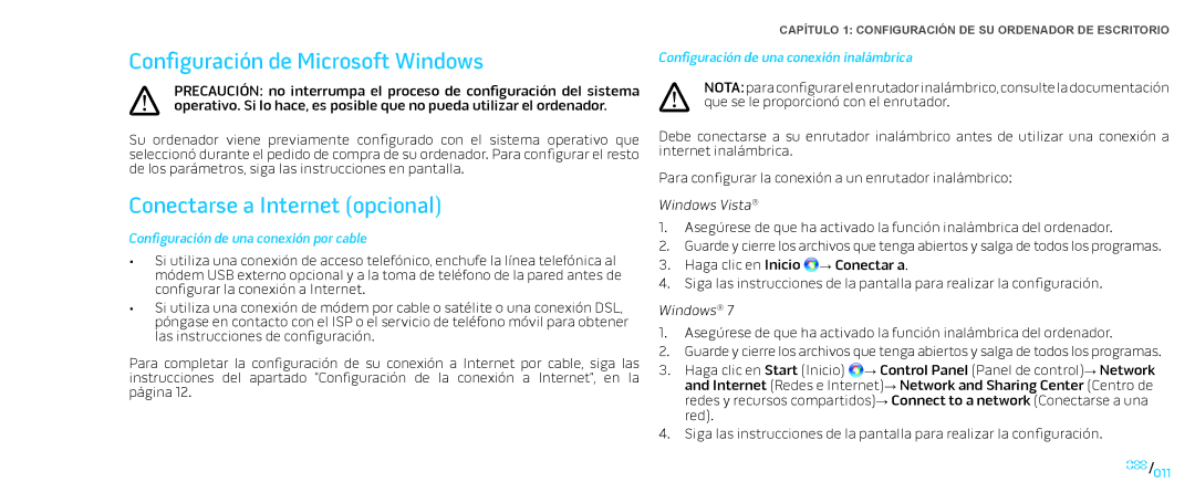 Alienware D0IX manual Configuración de Microsoft Windows, Conectarse a Internet opcional 