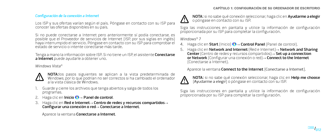 Alienware D0IX manual Configuración de la conexión a Internet 