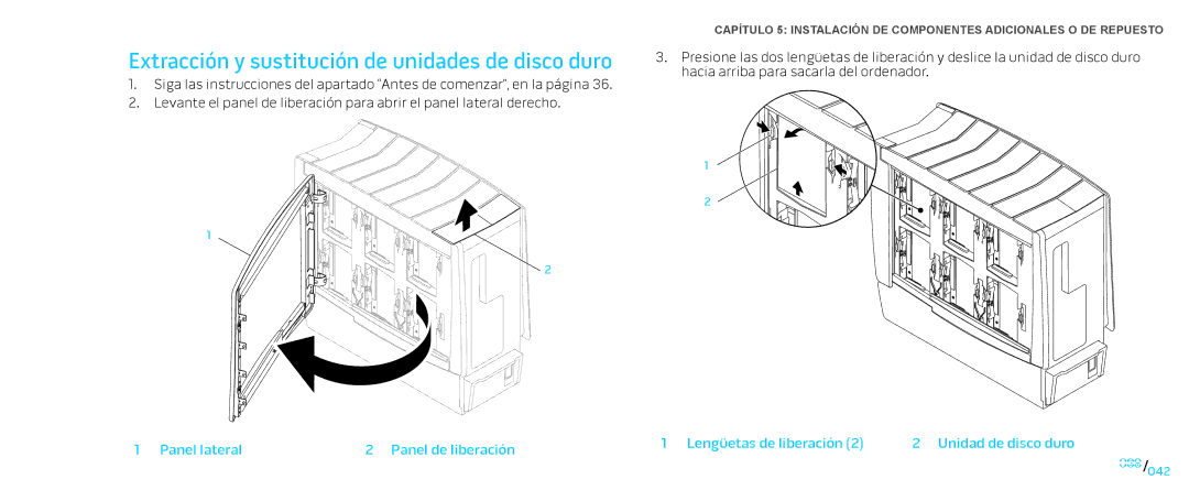 Alienware D0IX manual Extracción y sustitución de unidades de disco duro 