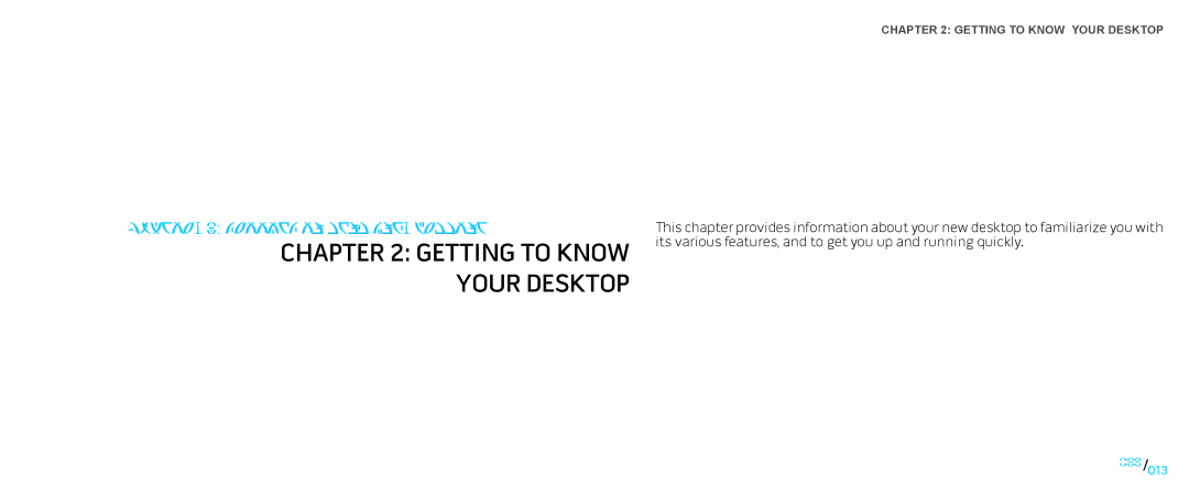 Alienware D0IX001 manual Getting to Know Your Desktop 