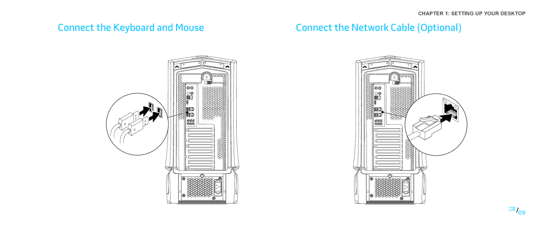 Alienware D0IX001 manual Connect the Network Cable Optional 