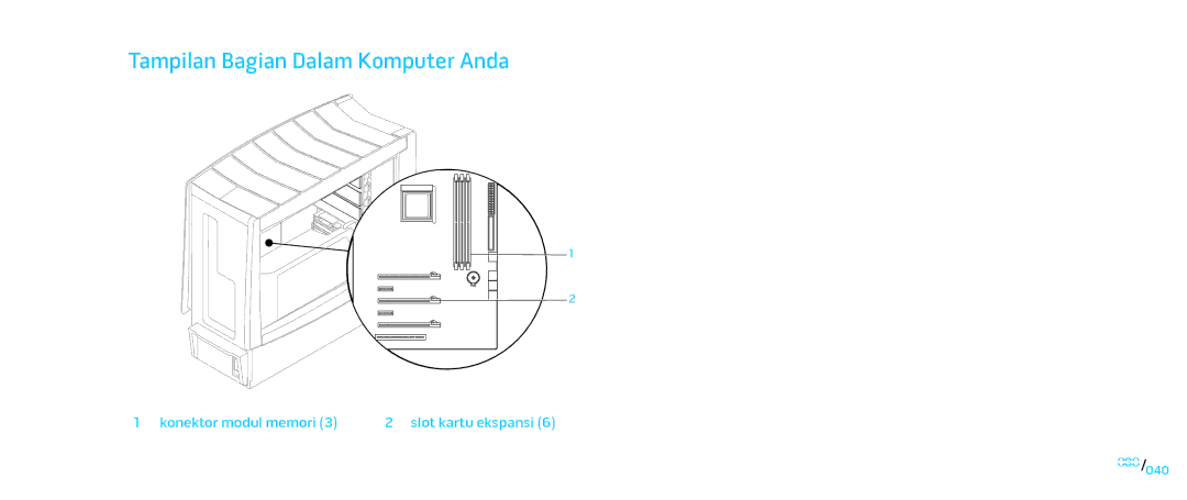 Alienware D0IX001 manual Tampilan Bagian Dalam Komputer Anda 