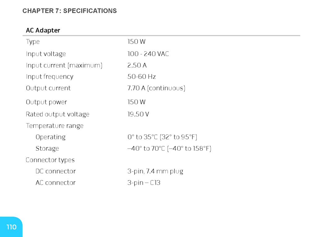 Alienware M14X manual 110 