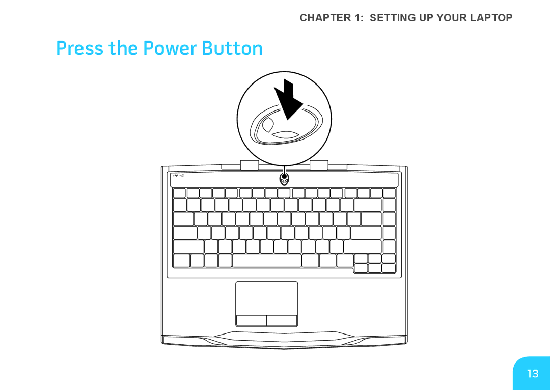 Alienware M14X manual Press the Power Button 