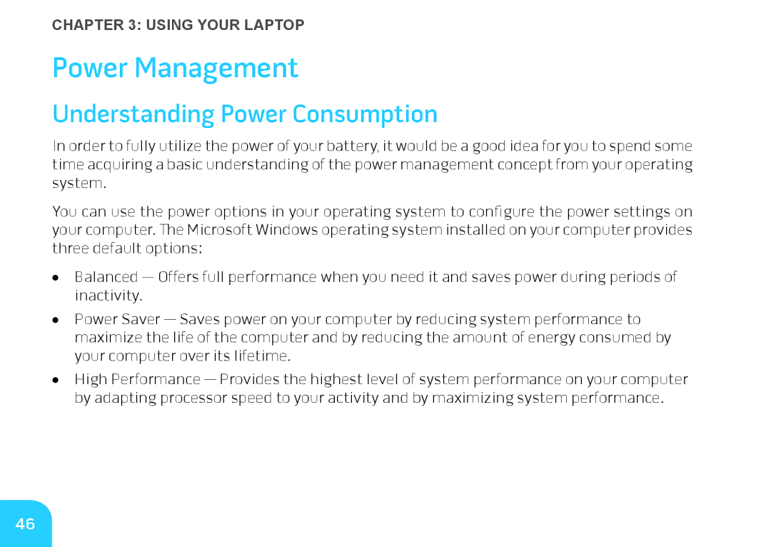 Alienware M14X manual Power Management, Understanding Power Consumption 