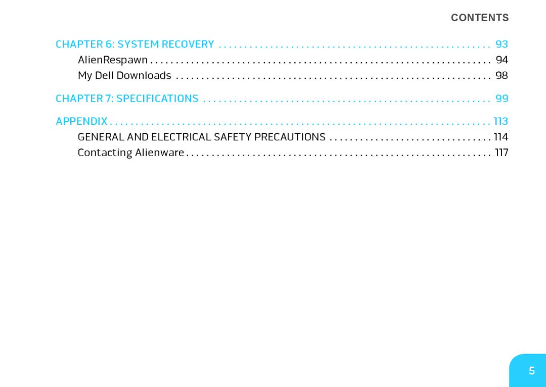 Alienware M14X manual Specifications 