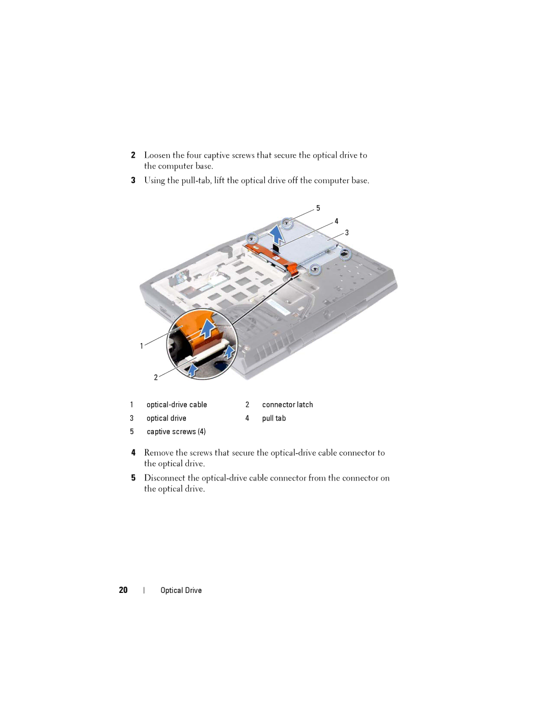 Alienware M14XR2 owner manual Optical-drive cable 