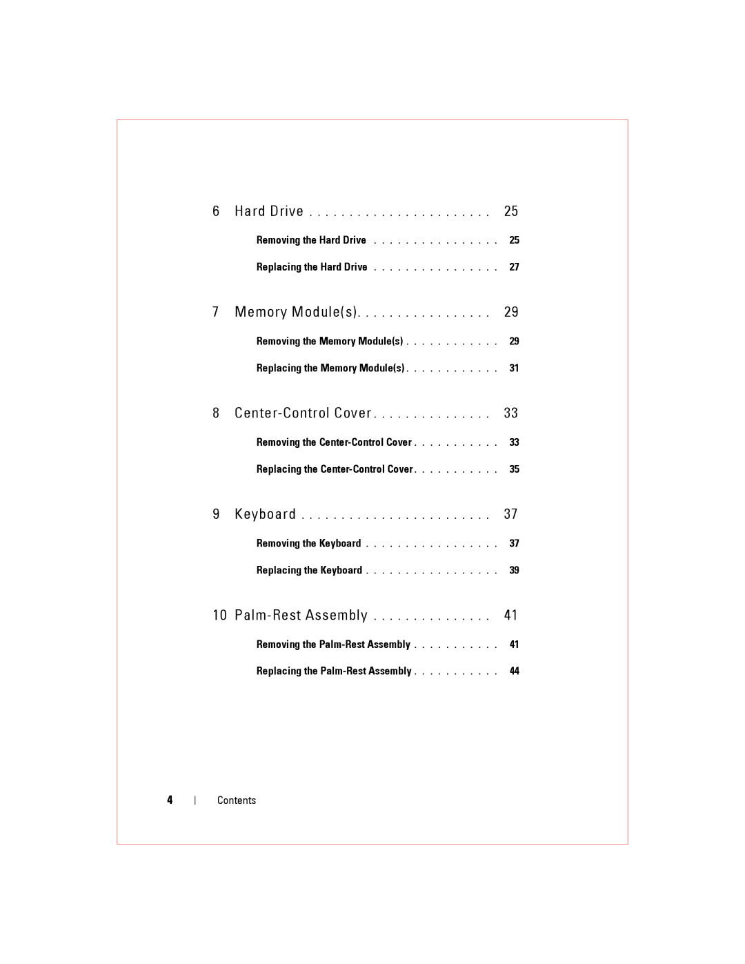 Alienware M14XR2 owner manual Removing the Memory Modules Replacing the Memory Modules 