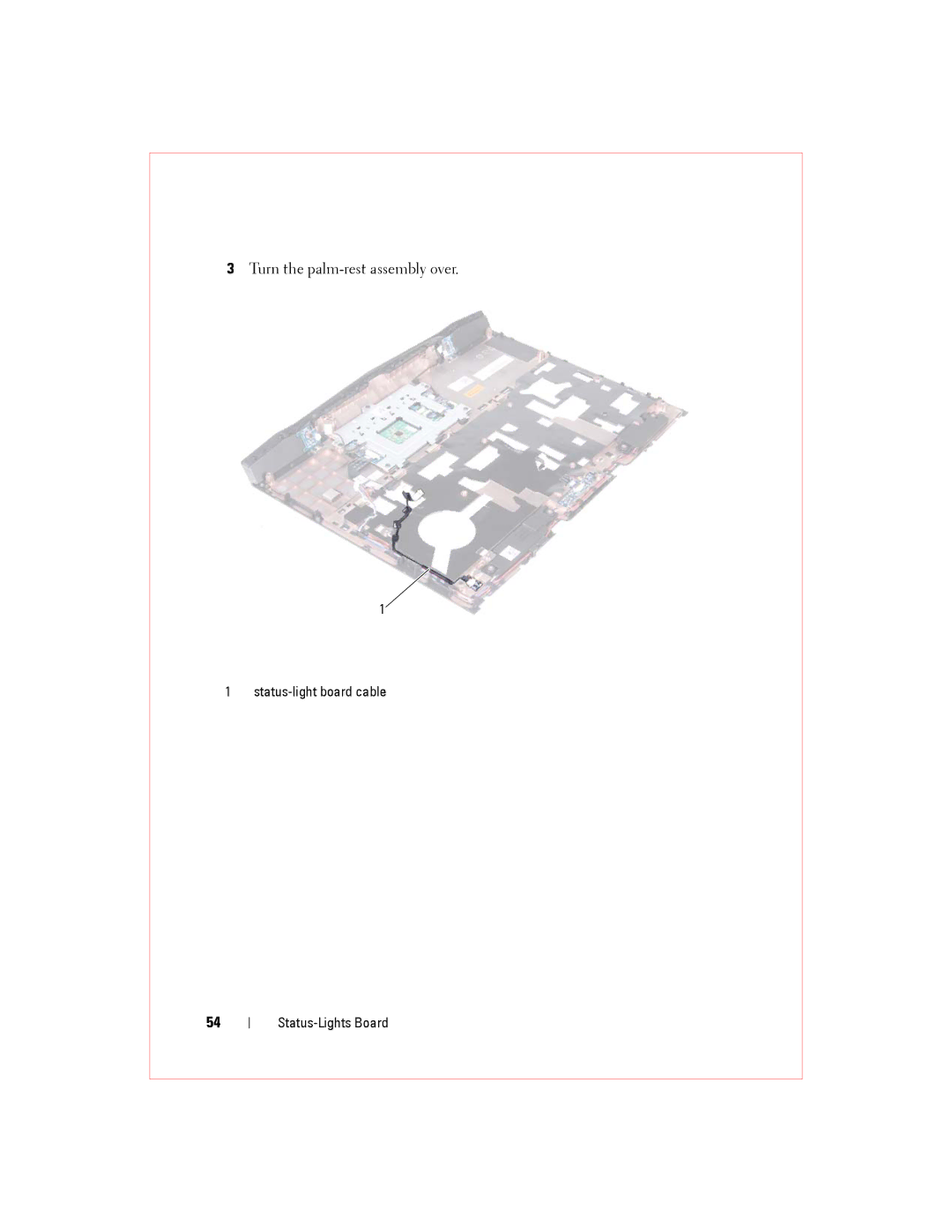 Alienware M14XR2 owner manual Status-light board cable Status-Lights Board 