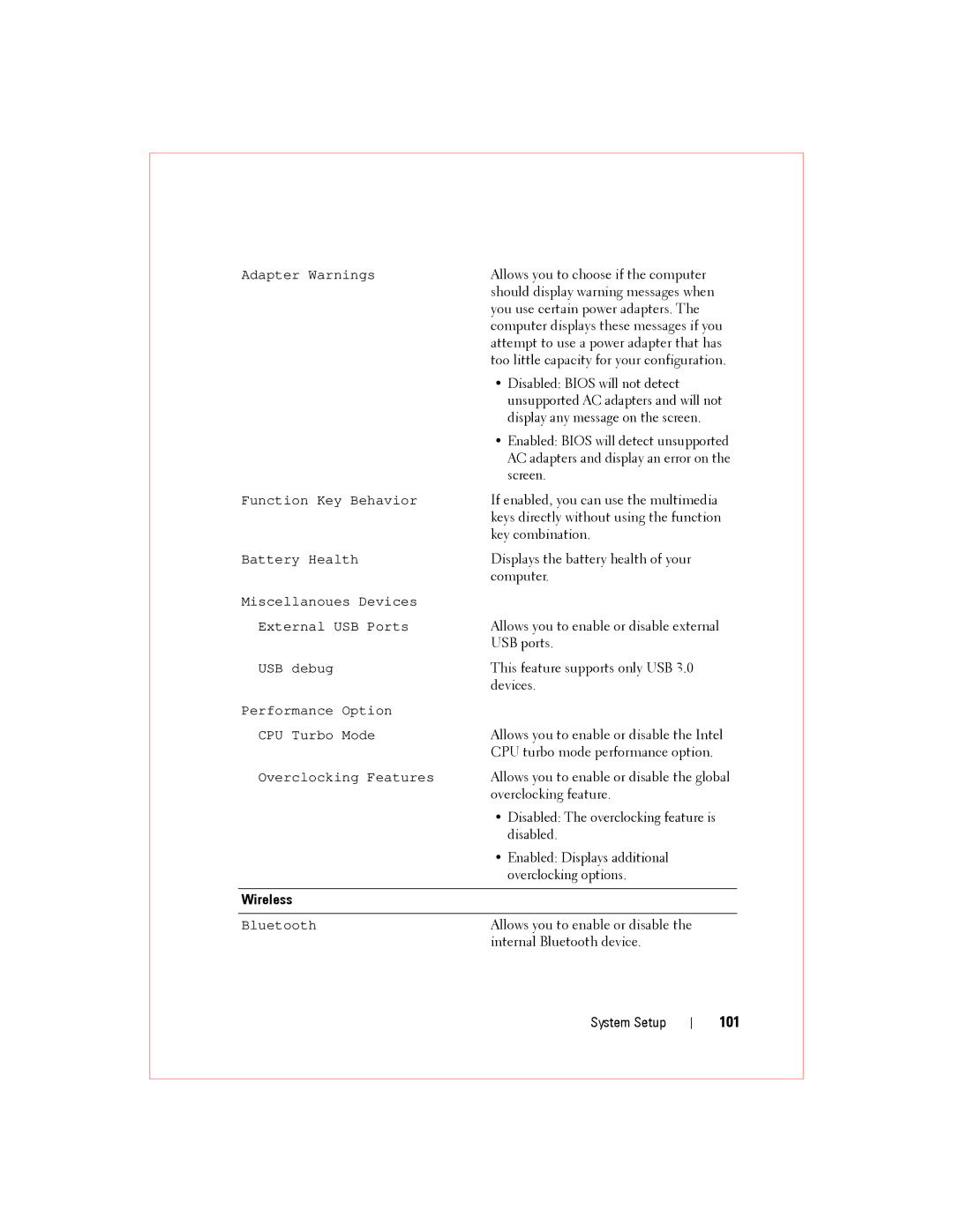 Alienware M14XR2 owner manual 101 