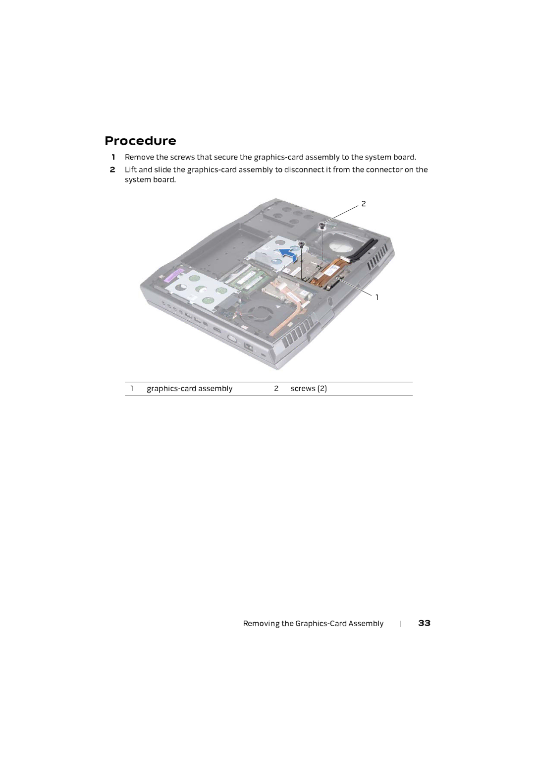 Alienware M17X R4 owner manual Procedure 