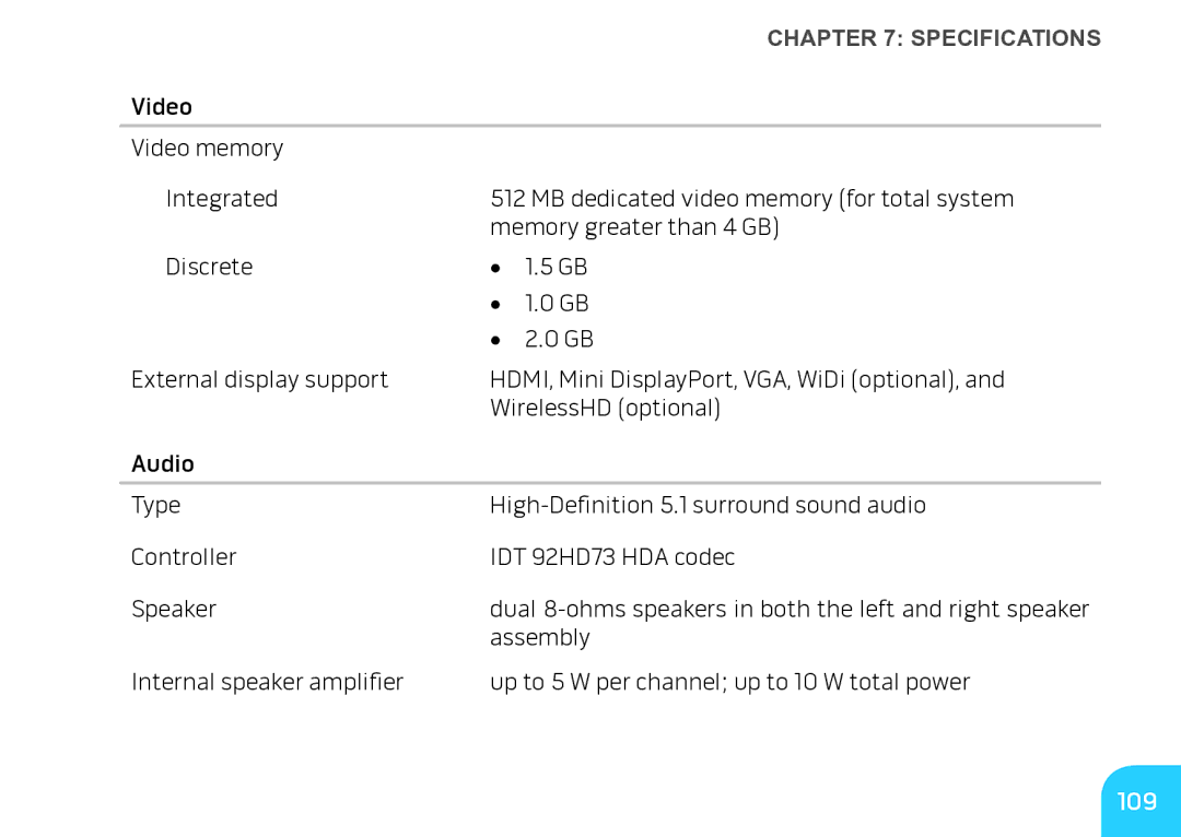 Alienware M17X manual 109 