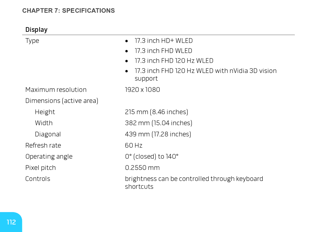 Alienware M17X manual 112 