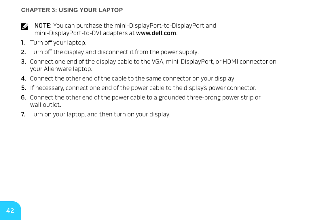 Alienware M17X manual US﻿ING Your Laptop 