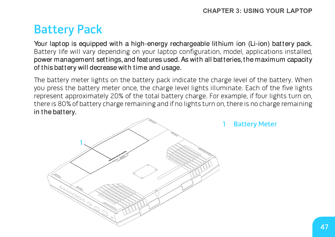 Alienware M17X manual Battery Pack 