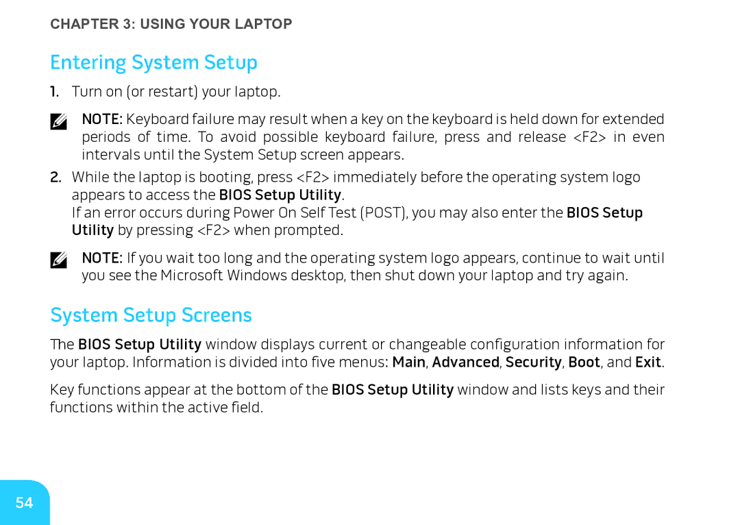 Alienware M17X manual Entering System Setup, System Setup Screens 