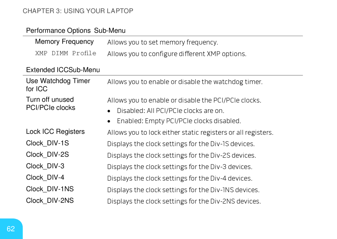 Alienware M17X manual Memory Frequency 