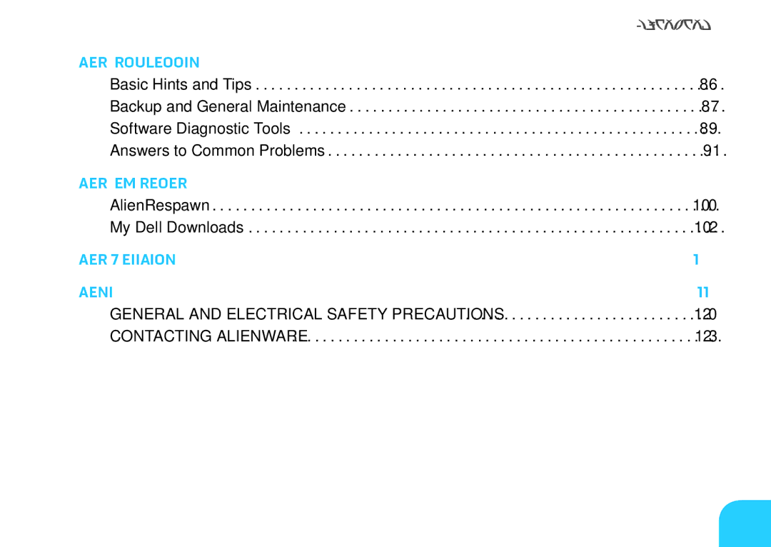 Alienware M17X manual ﻿Contents﻿ 