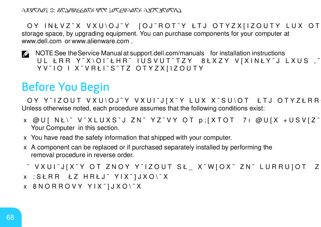 Alienware M17X manual Before You Begin 