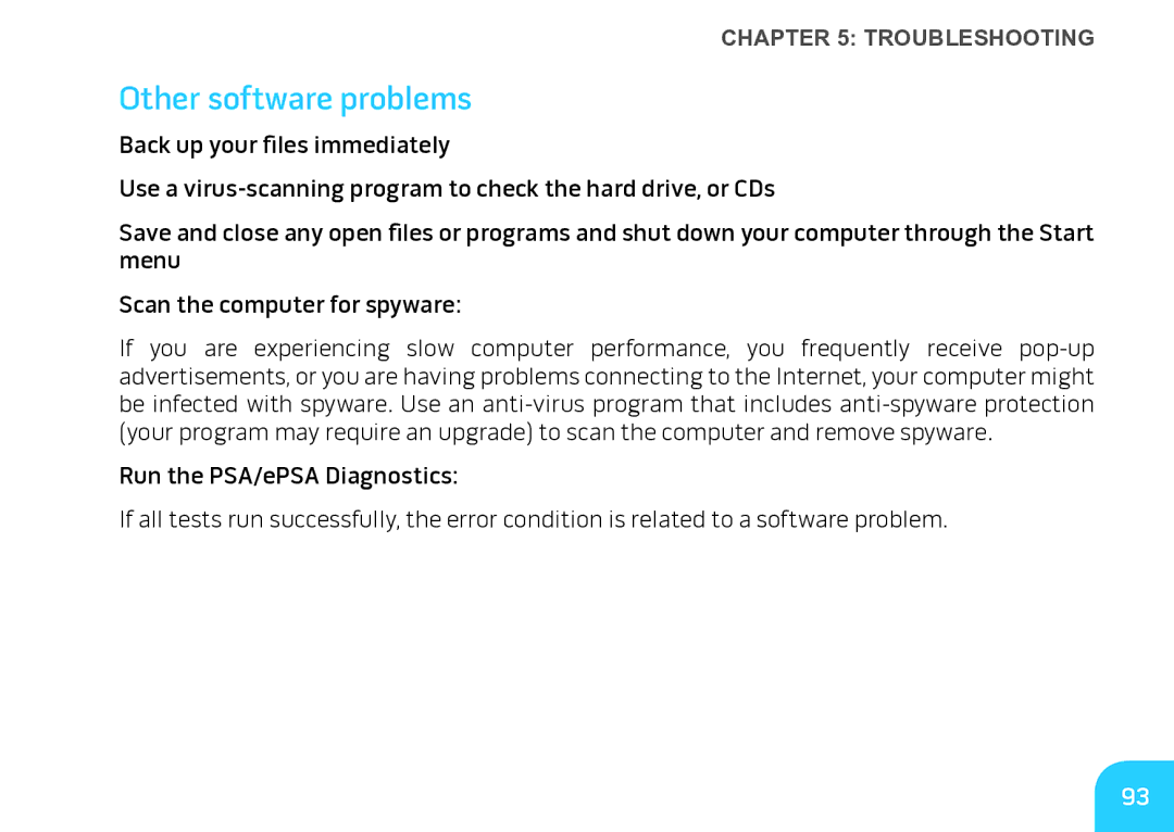 Alienware M17X manual Other software problems 