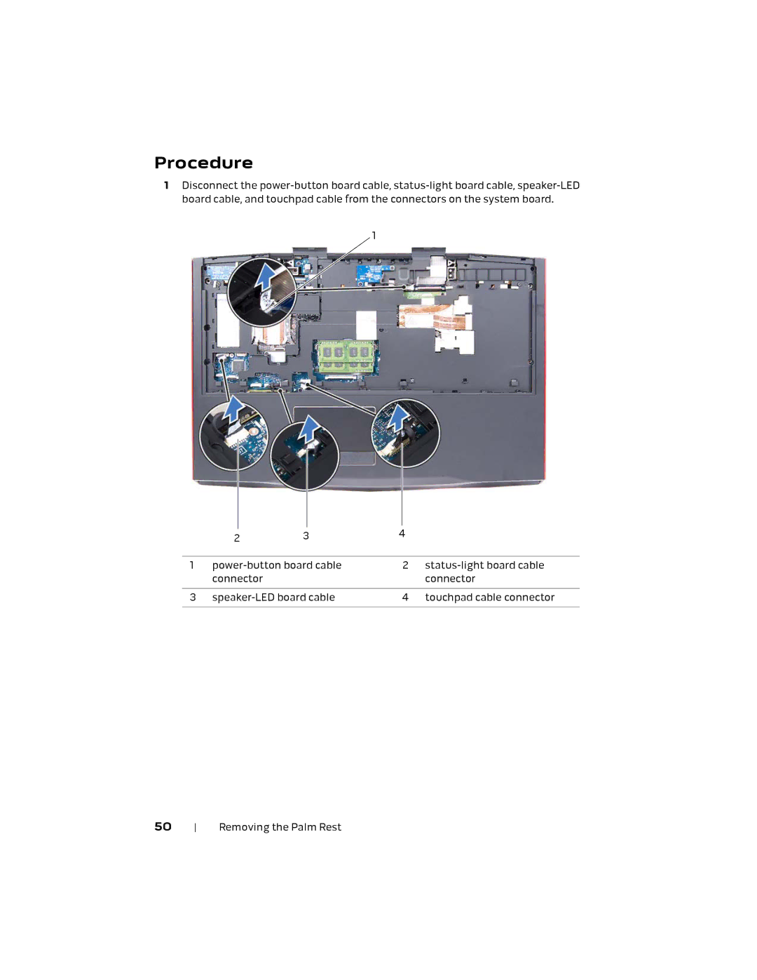 Alienware M18X R2 owner manual Removing the Palm Rest 