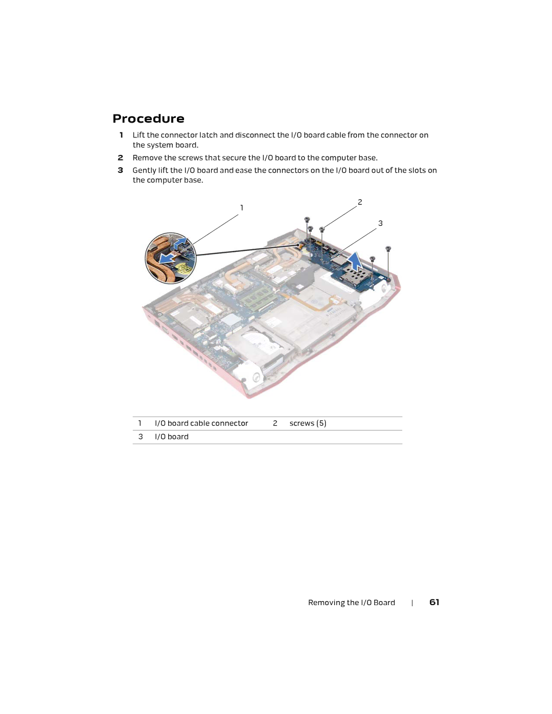 Alienware M18X R2 owner manual Procedure 