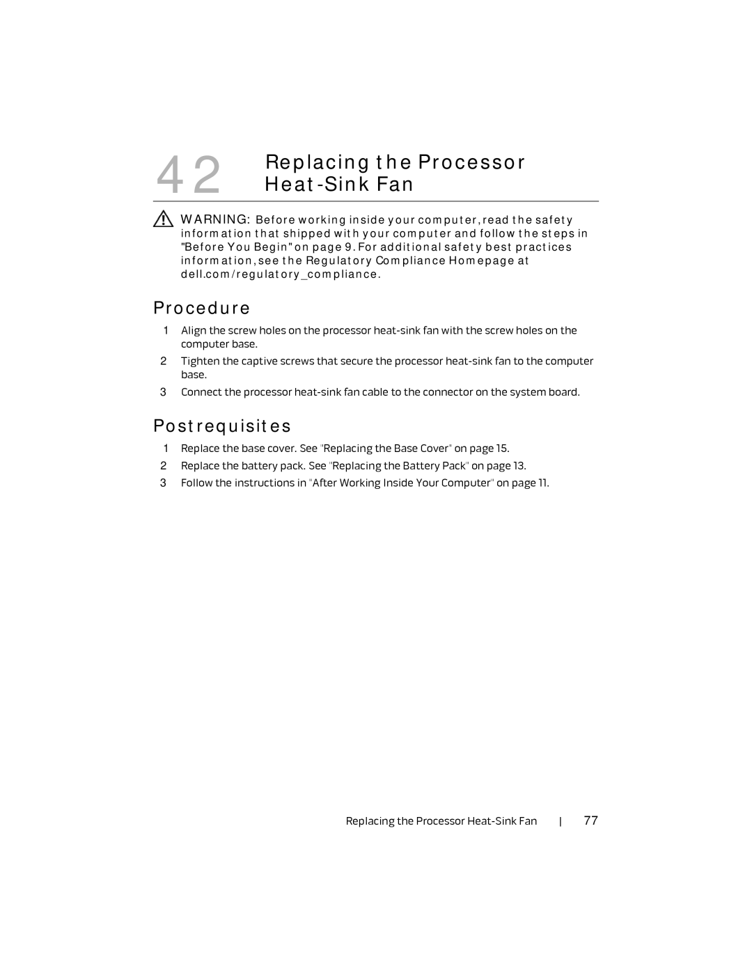 Alienware M18X R2 owner manual Replacing the Processor 