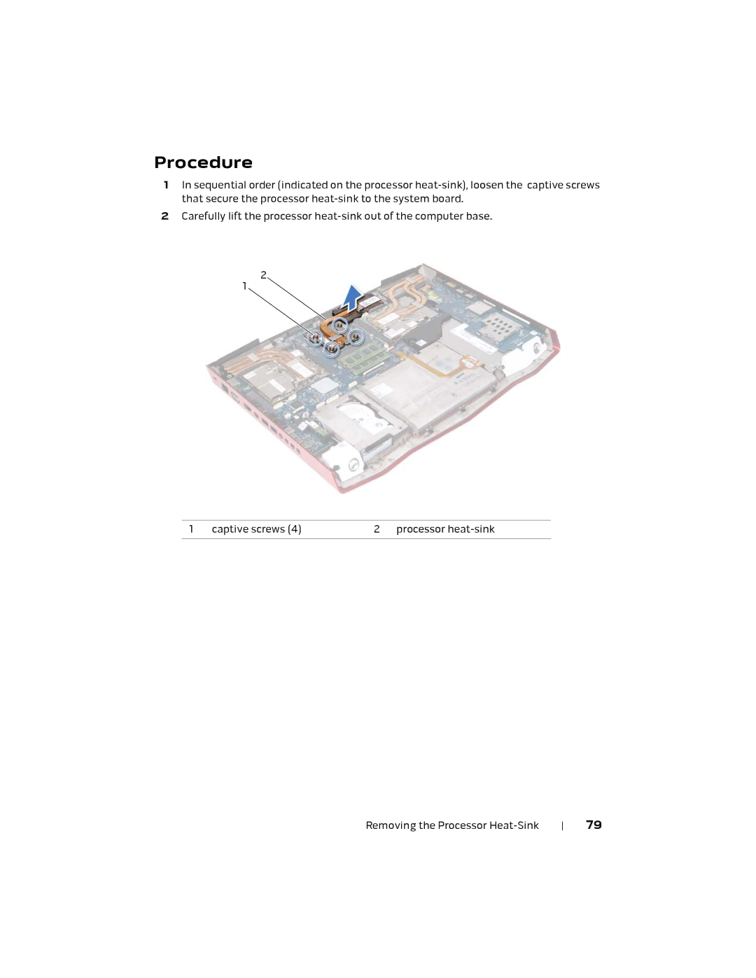 Alienware M18X R2 owner manual Procedure 