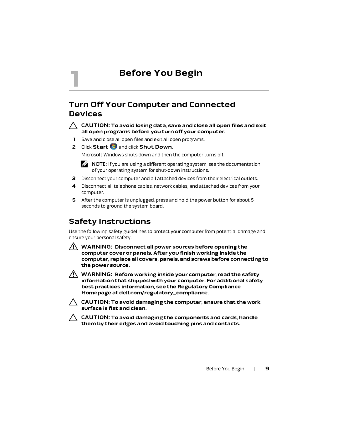 Alienware M18X R2 owner manual Before You Begin, Turn Off Your Computer and Connected Devices 