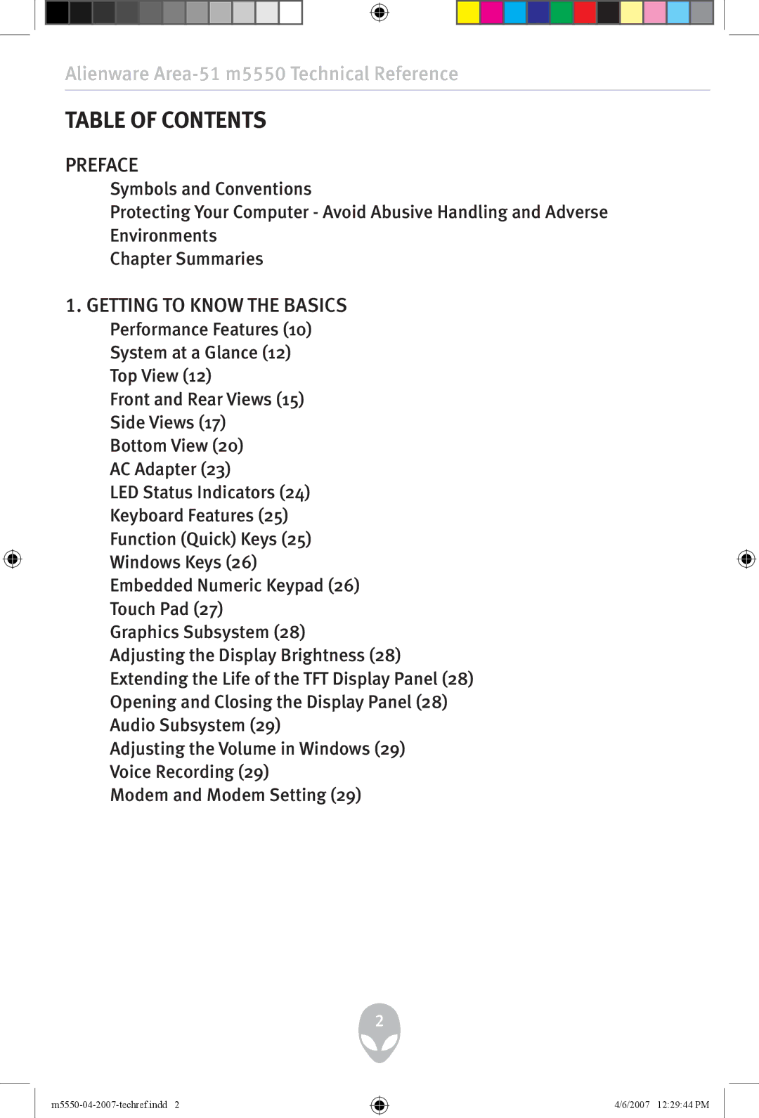 Alienware m5550 user manual Table of Contents 