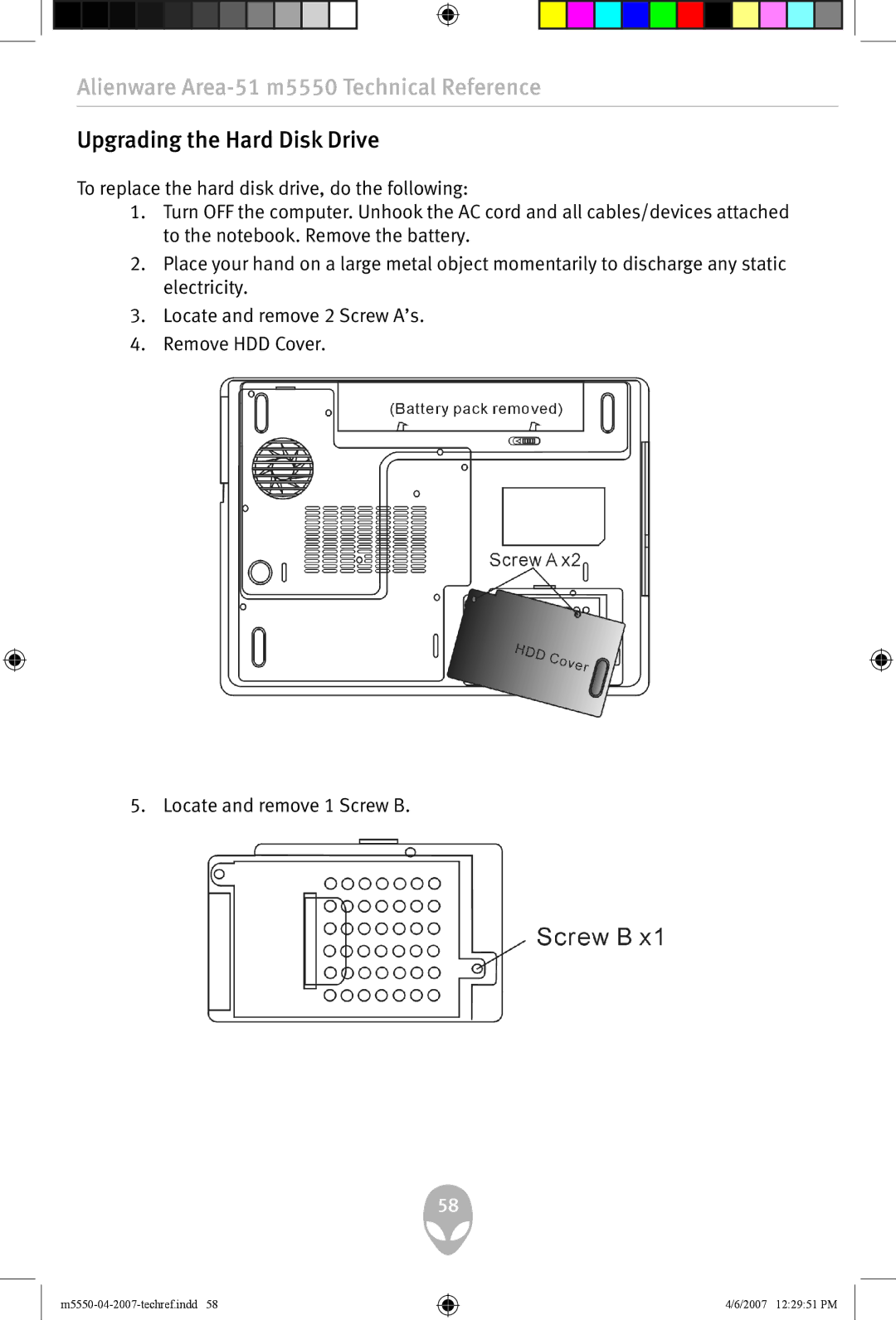 Alienware user manual Alienware Area-51 m5550 Technical Reference 