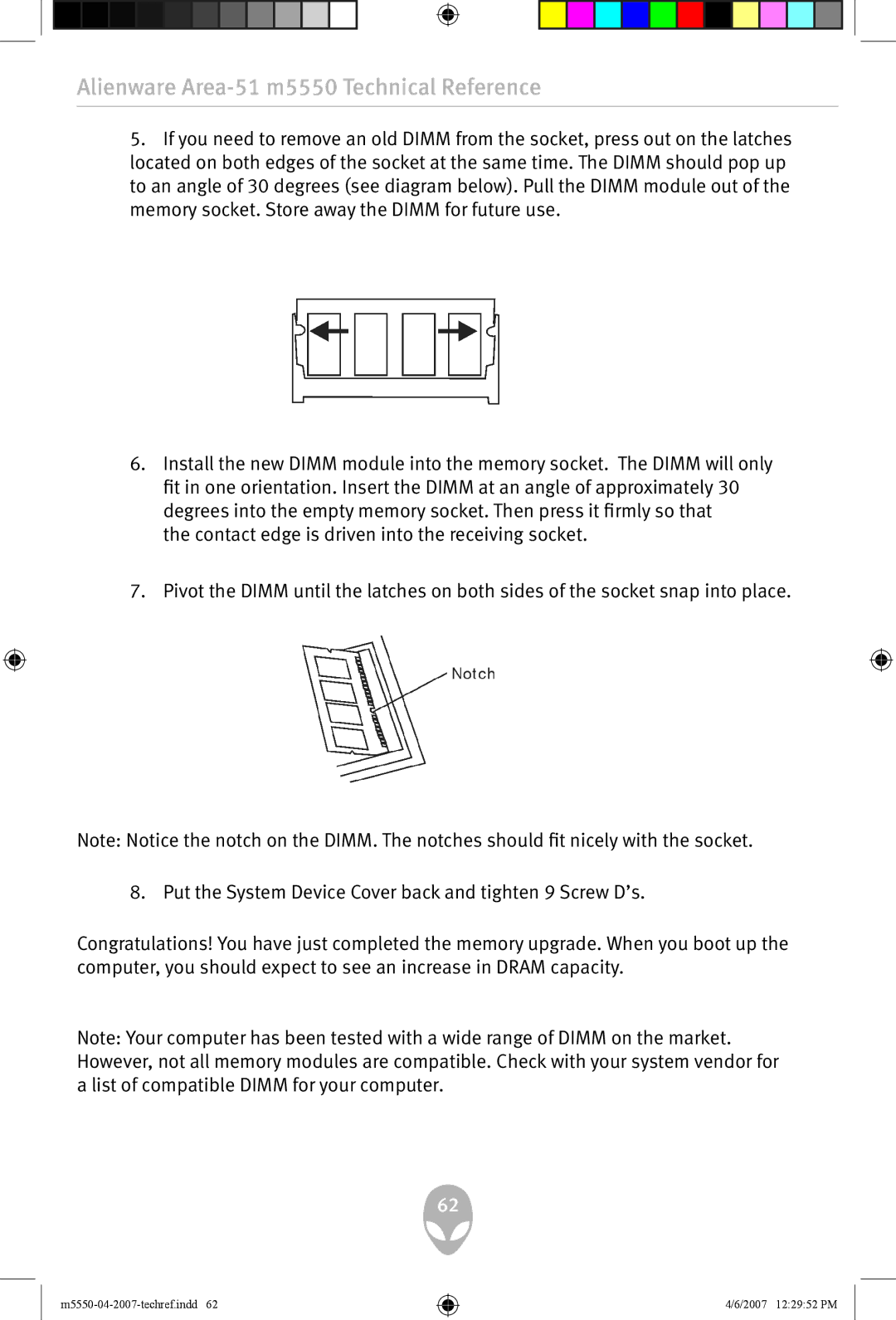 Alienware user manual Alienware Area-51 m5550 Technical Reference 