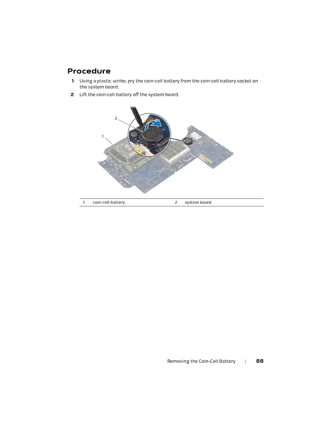 Alienware P18E, 17 R1 owner manual Coin-cell-battery System board 