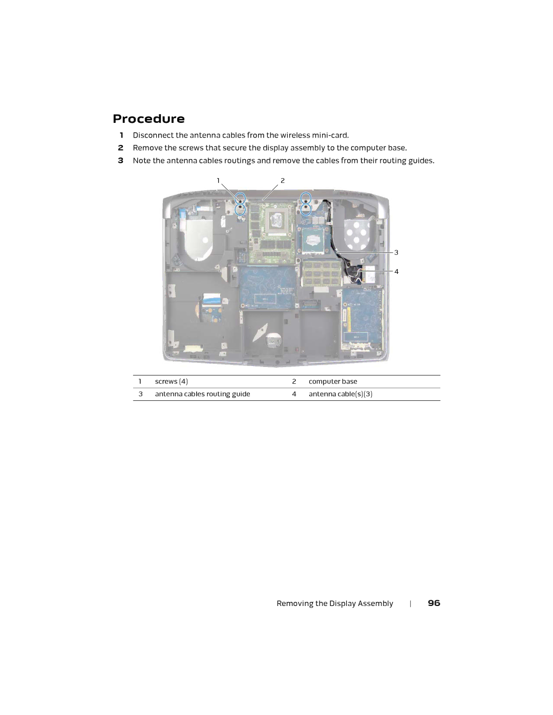 Alienware P18E, 17 R1 owner manual Procedure 