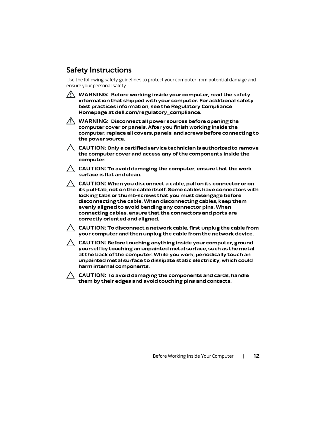 Alienware P18E, 17 R1 owner manual Safety Instructions 
