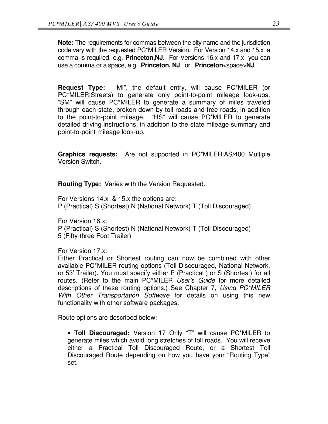 ALK Technologies manual PC*MILERAS/400 MVS User’s Guide 