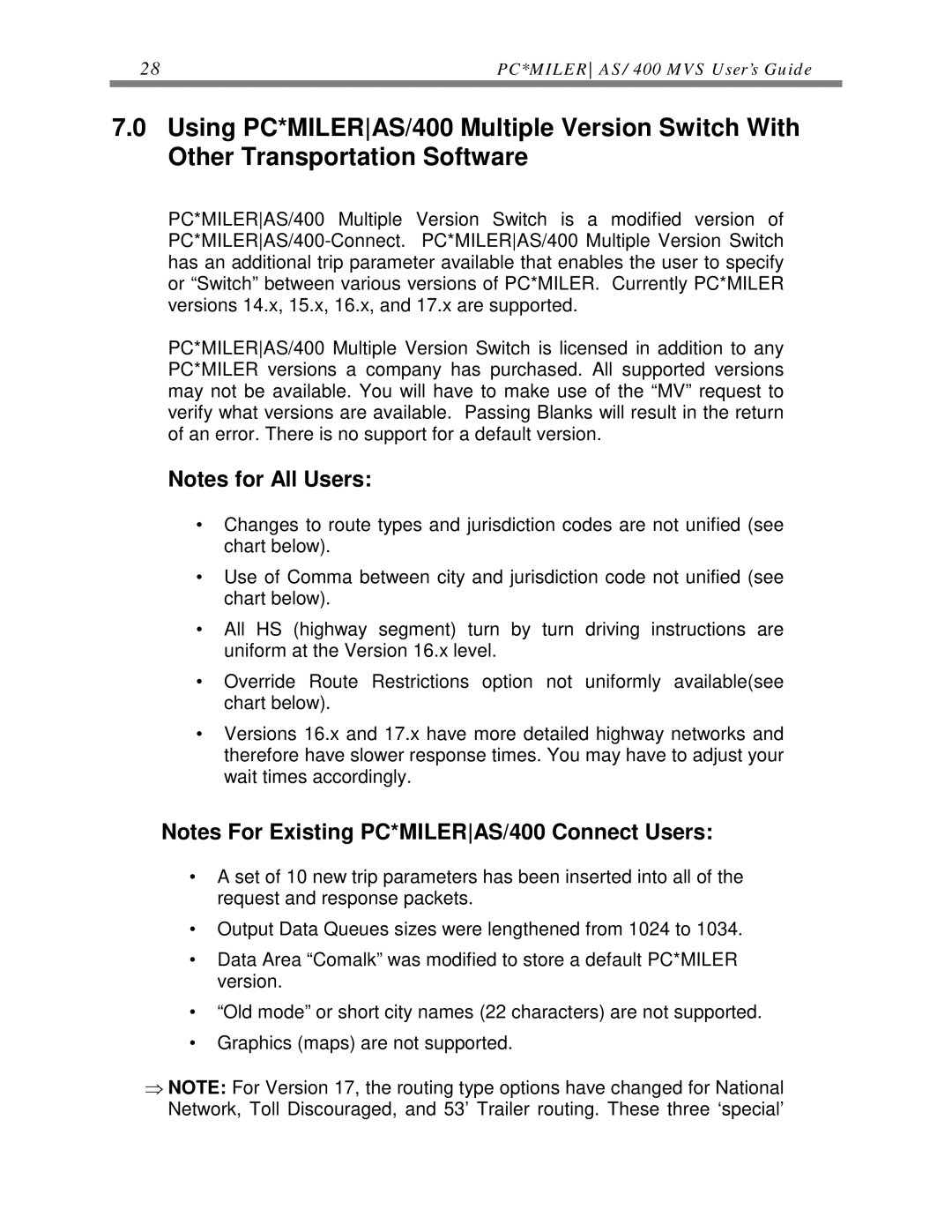 ALK Technologies manual PC*MILERAS/400 MVS User’s Guide 