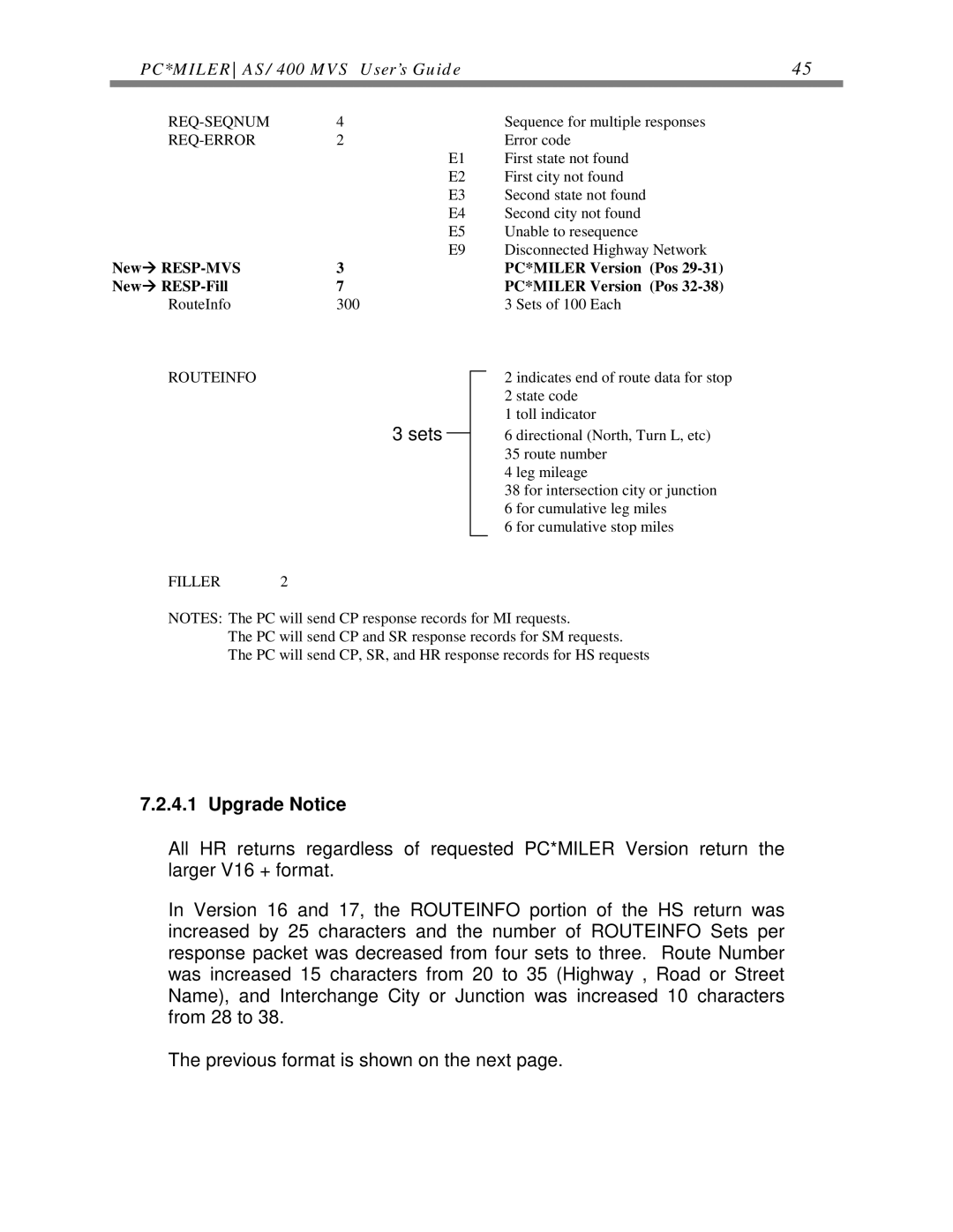 ALK Technologies AS/400 manual REQ-SEQNUM REQ-ERROR2, Routeinfo 