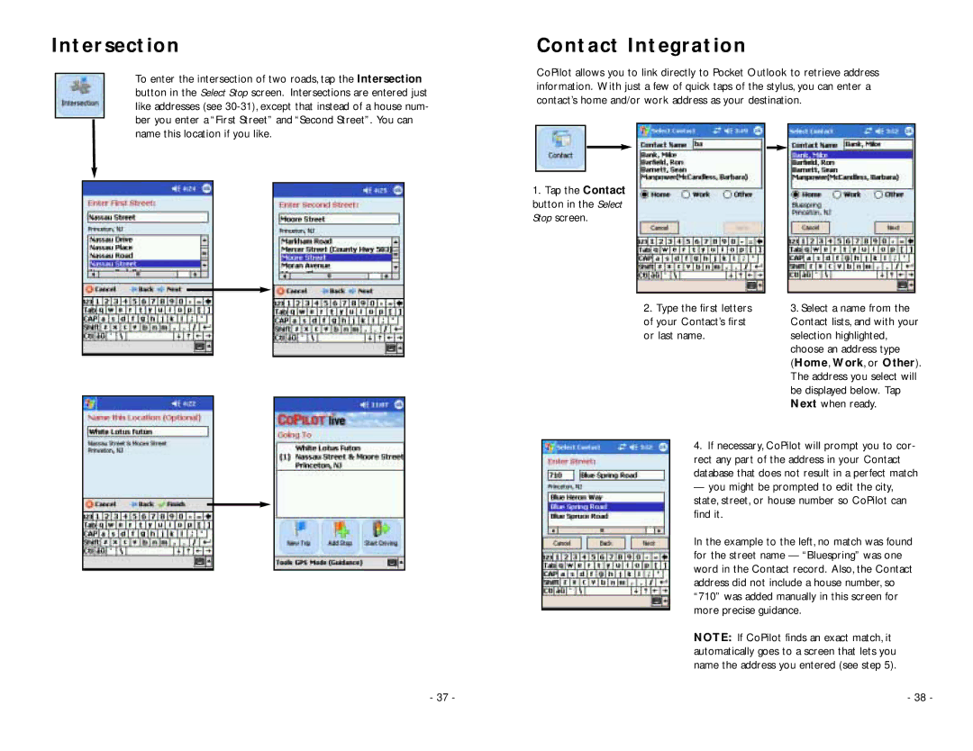 ALK Technologies PC5 manual Intersection, Contact Integration 