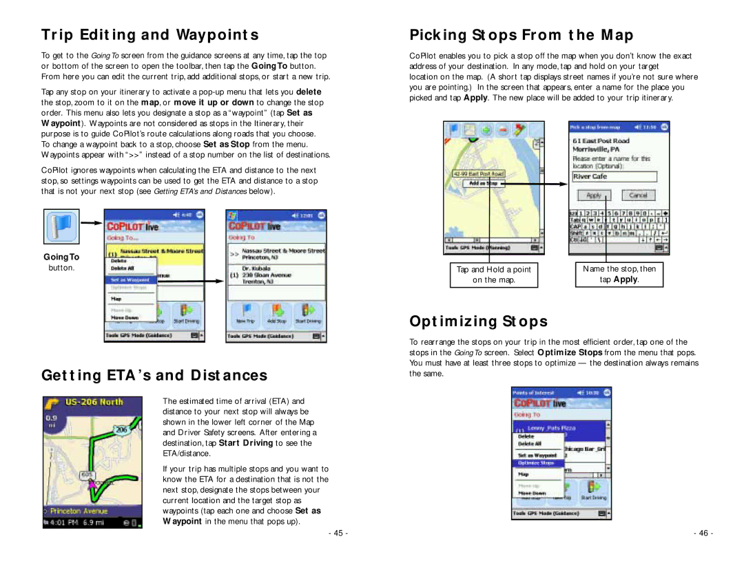 ALK Technologies PC5 Trip Editing and Waypoints, Getting ETA’s and Distances, Picking Stops From the Map, Optimizing Stops 