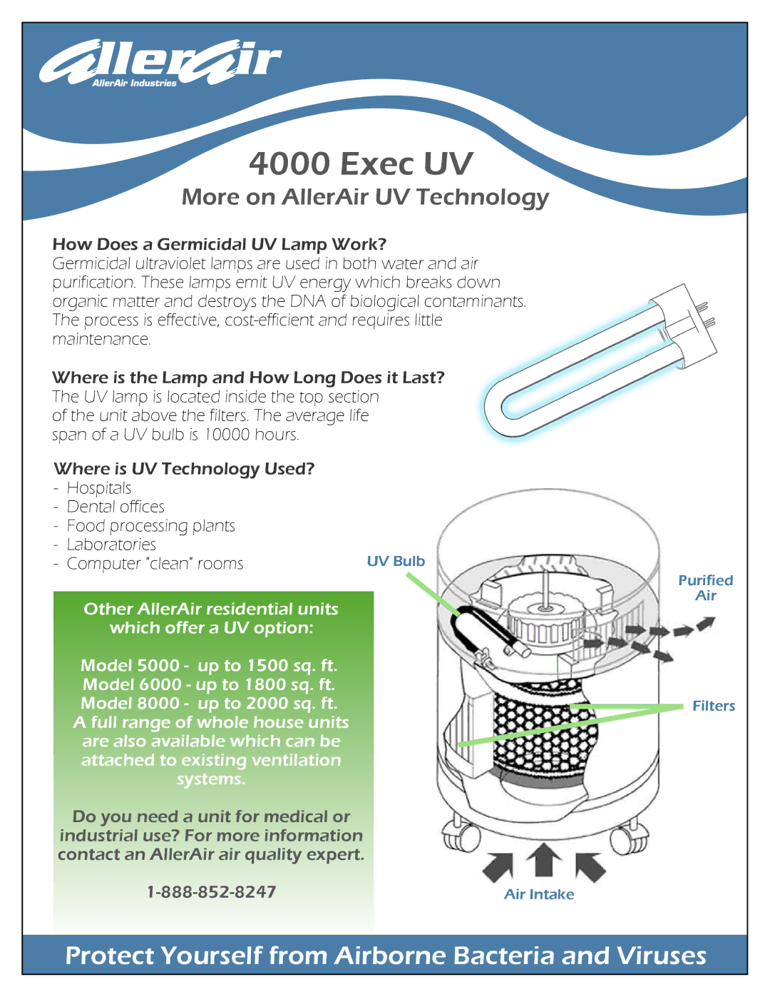 AllerAir 4000 Exec Uv manual Exec UV 