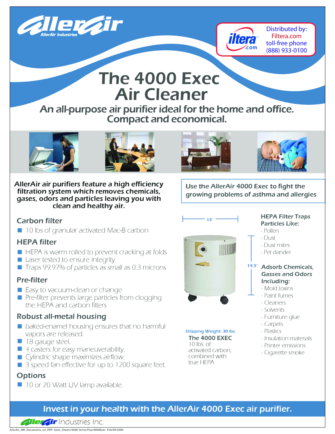 AllerAir 4000 manual Exec Air Cleaner 